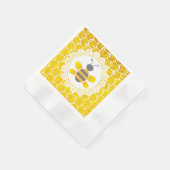Honey Bee Bumblebee Thleed Baby shower Napkins Servet (Hoek)