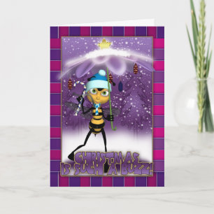 Honey Bee Christmas Kaart - Kerst is zo'n buz