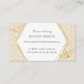 Honey Bee Cream Gold Custom Website Card Informatiekaartje (Voorkant)