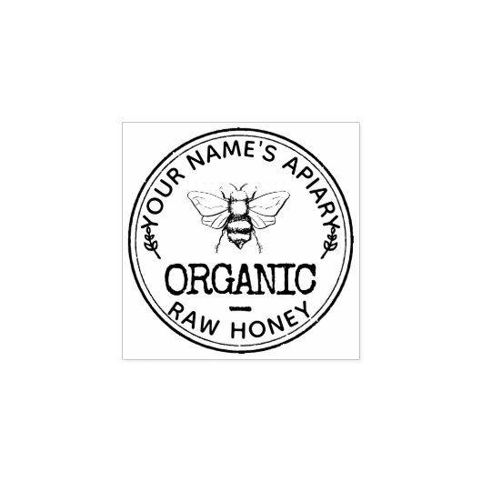 Honey Bee Custom Logo Rubber Stempel voor Labels (Afrduk)