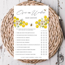 Honey Bee & Daisy Over Onder Baby Paper Game Kaart