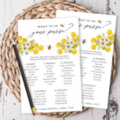 Honey Bee & Daisy Wat zit er in je tas spel Kaart