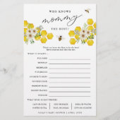 Honey Bee & Daisy Wie Kent Mama Paper Game Kaart (Voorkant)