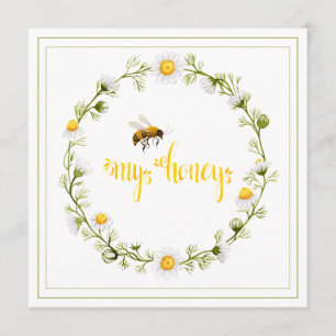 Honey Bee Daisy Wreath be My Honey Valentijn Day Feestdagenkaart