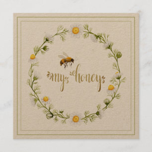 Honey Bee Daisy Wreath be My Honey Valentijn Day Feestdagenkaart