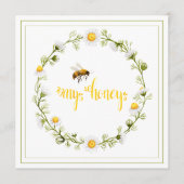 Honey Bee Daisy Wreath be My Honey Valentijn Day Feestdagenkaart (Voorkant)