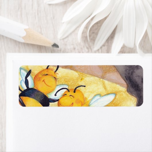 Honey Bee Dance Retouradreslabel Etiket (Insitu)