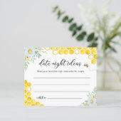 Honey Bee Date Night Ideas Bridal Shower (Staand voorkant)