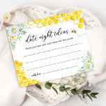 Honey Bee Date Night Ideas Bridal Shower<br><div class="desc">Watercolor Honey Bee Date Night Ideas Bridal Shower. Matching items available.</div>