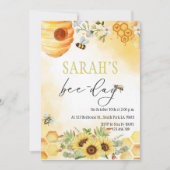 Honey Bee-Day Thema Verjaardagsfeestuitnodiging Kaart (Voorkant)