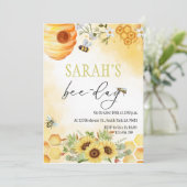Honey Bee-Day Thema Verjaardagsfeestuitnodiging Kaart (Staand voorkant)