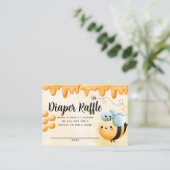 Honey Bee Diaper Raffle Card Insert Informatiekaartje (Staand voorkant)