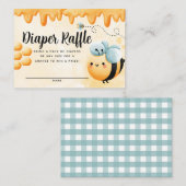 Honey Bee Diaper Raffle Card Insert Informatiekaartje (Voorkant / Achterkant)