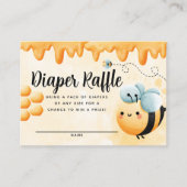 Honey Bee Diaper Raffle Card Insert Informatiekaartje (Voorkant)