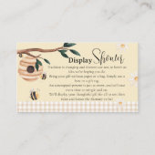 Honey Bee Display Douche Baby shower Informatiekaartje (Voorkant)