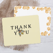 Honey Bee Eenvoudig Baby shower Bedankt Card | Min