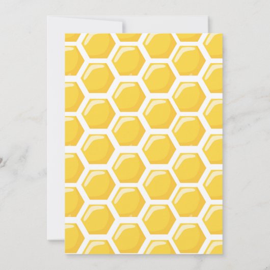 Honey Bee Eerste Bijendag Verjaardag Uitnodiging (Achterkant)