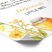 Honey Bee Eerste Verjaardag Mijlpaal teken Poster (Hoek)