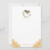 Honey Bee Elegant Baby shower Bedankt Card | zwerv (Voorkant)