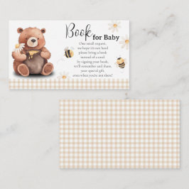 Honey Bee en Beer Boek voor Baby Baby shower Informatiekaartje