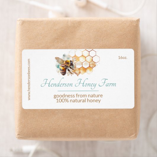 Honey Bee en Comb Label (Insitu)
