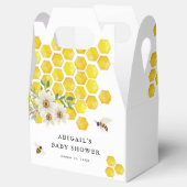 Honey Bee en Daisies Gepersonaliseerd Baby shower Bedankdoosjes (Geopend)