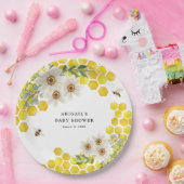 Honey Bee en Daisies gepersonaliseerd Papieren Bordje (Feest)