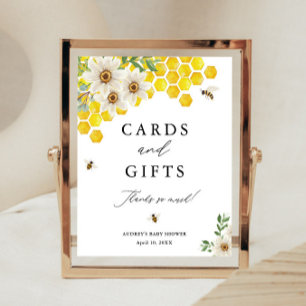Honey Bee en Daisy Kaarten en Gifts Douche Display Poster