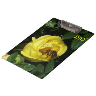 Honey Bee en Yellow Rose Tweezijdig Klembord