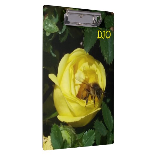 Honey Bee en Yellow Rose Tweezijdig Klembord (Rechts)