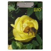 Honey Bee en Yellow Rose Tweezijdig Klembord (Voorkant)