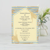 Honey Bee Faux Glitter Wedding Kaart (Staand voorkant)