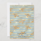 Honey Bee Faux Glitter Wedding Kaart (Achterkant)