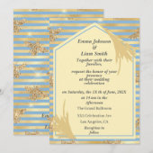 Honey Bee Faux Glitter Wedding Kaart (Voorkant / Achterkant)