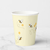 Honey Bee First Bee-day Verjaardag Geslacht Neutra Papieren Bekers (Rechts)