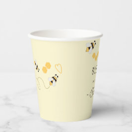 Honey Bee First Bee-day Verjaardag Geslacht Neutra Papieren Bekers