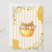 Honey Bee First Birthday Thank You Card Kaart (Achterkant)