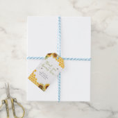 Honey Bee Floral Baby shower Dank u Cadeaulabel (Met Touw)