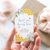 Honey Bee Floral Baby shower Dank u Cadeaulabel