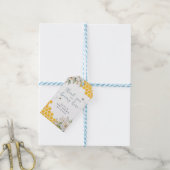 Honey Bee Floral Baby shower Dank u Cadeaulabel (Met Touw)