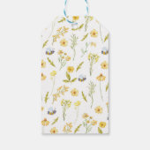 Honey Bee Floral Dank u Label Verjaardag Cadeaulabel (Achterkant)