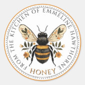 Honey Bee Floral Honey Label (Voorkant)