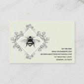 Honey Bee Floral Logo Visitekaartje (Achterkant)