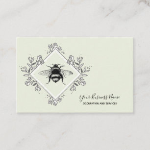 Honey Bee Floral Logo Visitekaartje