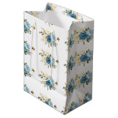 Honey Bee Floral Medium Cadeauzakje (Voorkant Gekanteld)
