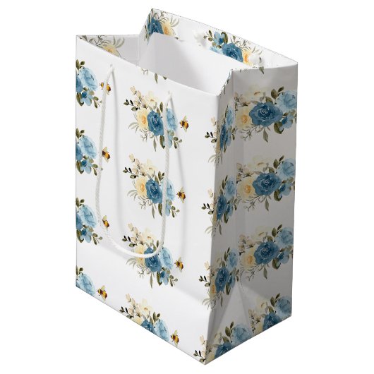 Honey Bee Floral Medium Cadeauzakje (Voorkant Gekanteld)