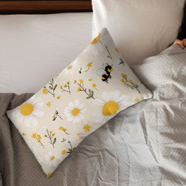 Honey Bee Floral Pillow Hoesje Kussensloop