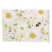 Honey Bee Floral Pillow Hoesje Kussensloop (Voorkant)