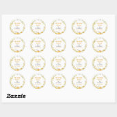 Honey Bee Floral Sticker Labels Verjaardag (Vel)