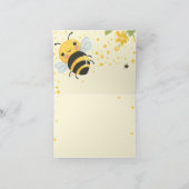 Honey Bee Folded Dank u kaart (Binnen)